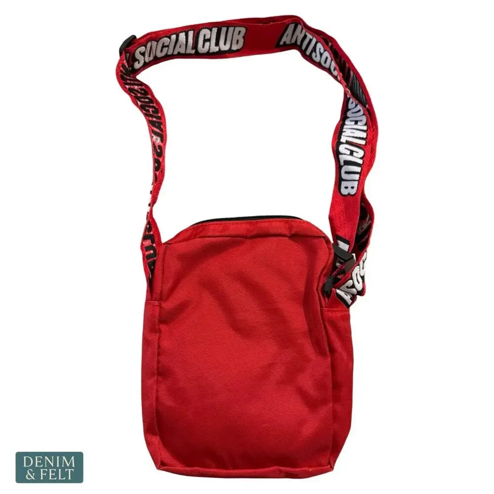 NEW Anti Social Social Club Red Crossbody Bag Mini Streetwear Shoulder Bag